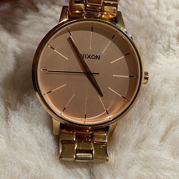 Nixon \'The Kensington\' Round Bracelet Watch, Rose Gold main image 7